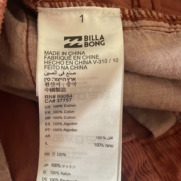 Billabong Corduroy Skirt - Picture 7 of 9